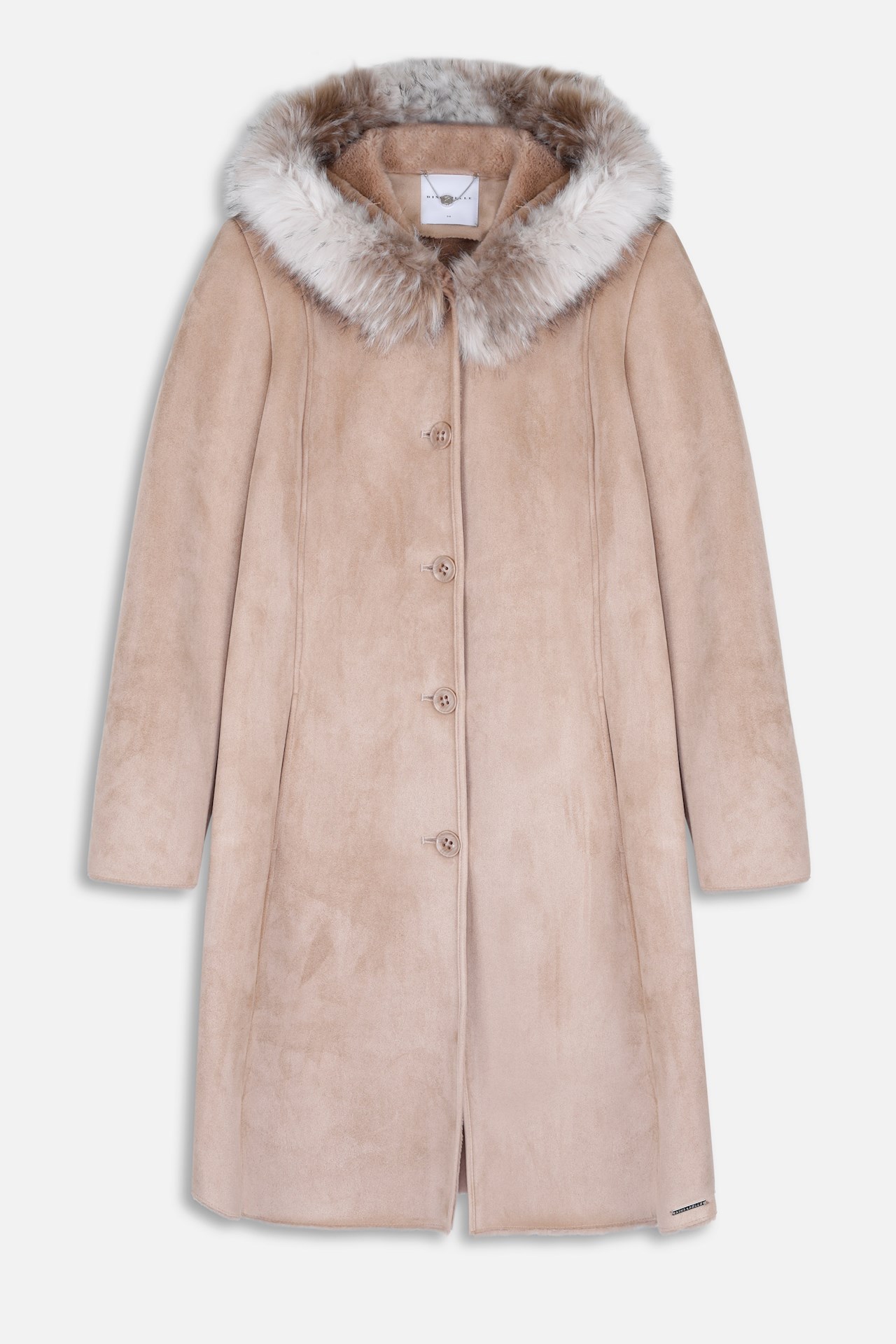 Rino&Pelle Bonded coat with faux fur collar